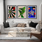 Game Night retro artwork - Black Framed Poster with White Border - Artworksets