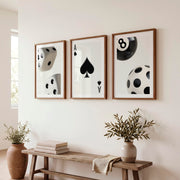 Ace of Spades Retro Artwork Prints - Dark Brown Framed Poster with White Border - Artworksets