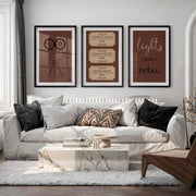 Retro Framed Prints Featuring Vintage Film Camera and Movie Tickets - Black Framed Poster with White Border - Artworksets