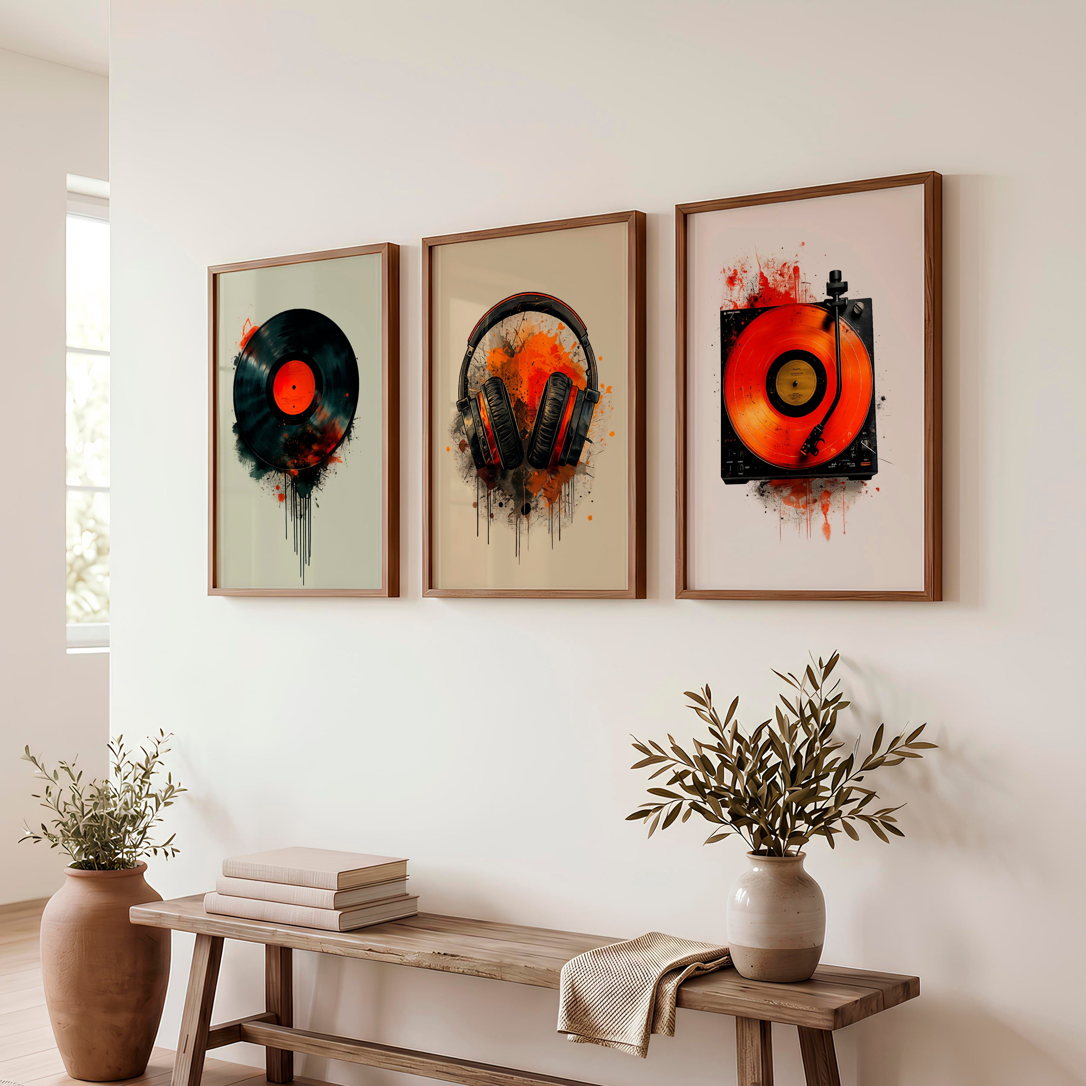 Cherry Cards retro interior style - Dark Brown Framed Poster No Border - Artworksets
