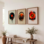 Cherry Cards retro interior style - Dark Brown Framed Poster No Border - Artworksets