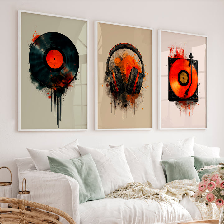 Cherry Cards retro interior style - White Framed Poster No Border - Artworksets