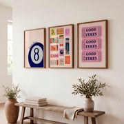 Good Times Ticket retro posters - Dark Brown Framed Poster No Border - Artworksets