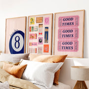 Good Times Ticket retro posters - Natural Wood Framed Poster No Border - Artworksets