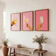 Cocktail Hour retro prints - Dark Brown Framed Poster No Border - Artworksets