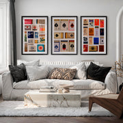 Matchbox and Playing Card Retro Wall Art Prints - Black Framed Poster with White Border - Artworksets