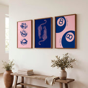 Lucky Eight Ball retro wall pictures - Dark Brown Framed Poster No Border - Artworksets