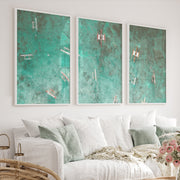 Aerial Outrigger Boats Sea Themed Wall Decor - White Framed Poster No Border - Artworksets