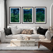 The Olive Trees Wall Art by Vincent Van Gogh – Classic Impressionist Print - Black Framed Poster with White Border - Artworksets