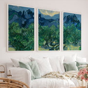 The Olive Trees Wall Art by Vincent Van Gogh – Classic Impressionist Print - White Framed Poster No Border - Artworksets