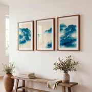 Traditional Japanese Art Featuring Pine Trees and Bamboo - Dark Brown Framed Poster with White Border - Artworksets