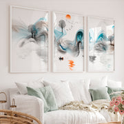 Traditional Japanese Art Featuring Pine Branches and Red Sun - White Framed Poster No Border - Artworksets