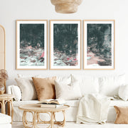 Shipwreck Cove Unique Beach Wall Art- Natural Wood Framed Poster with White Border - Artworksets