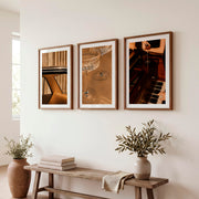 Crystal Champagne and Vintage Art Featuring Classic Car Elegance - Dark Brown Framed Poster with White Border - Artworksets