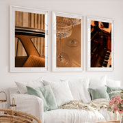 Crystal Champagne and Vintage Art Featuring Classic Car Elegance - White Framed Poster with White Border - Artworksets