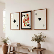 Queen of Spades vintage fashion artwork - Dark Brown Framed Poster No Border - Artworksets