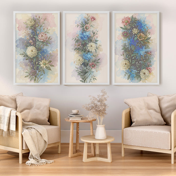 Vintage Flower Wall Art – Watercolor Botanical Set of 3






 - White Framed Poster No Border - Artworksets