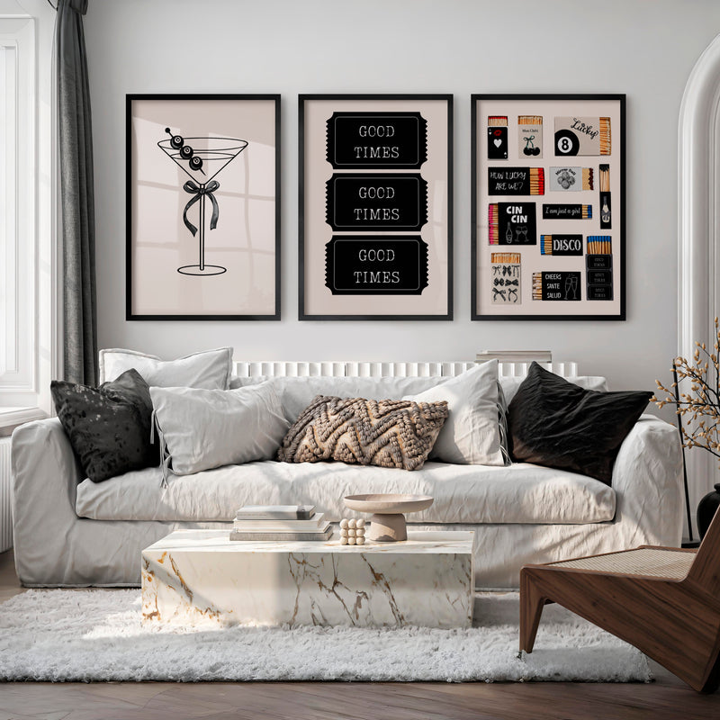 Good Times vintage posters for wall - Black Framed Poster No Border - Artworksets