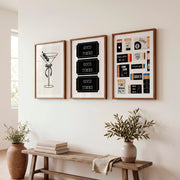 Good Times vintage posters for wall - Dark Brown Framed Poster with White Border - Artworksets