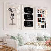 Good Times vintage posters for wall - White Framed Poster with White Border - Artworksets