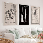 Candlelit Dinner vintage prints for wall - White Framed Poster No Border - Artworksets