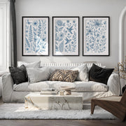 Wall Floral Art – Wall Art Set of 3

 - Black Framed Poster with White Border - Artworksets