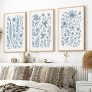 Wall Floral Art – Wall Art Set of 3

 - Natural Wood Framed Poster No Border - Artworksets
