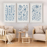 Wall Floral Art – Wall Art Set of 3

 - White Framed Poster No Border - Artworksets